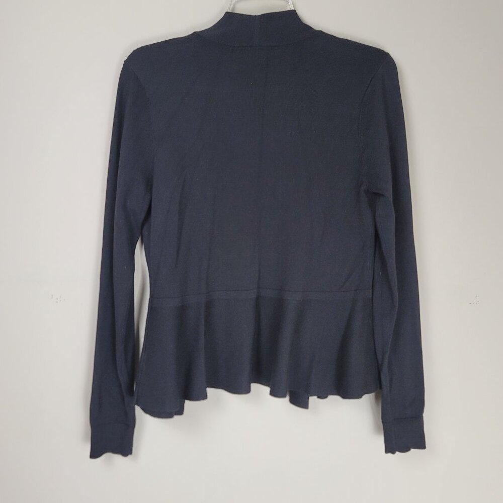 White House Black Market Black Open-Front Cardigan Sweater Sz Sm NWT - Picture 2 of 8